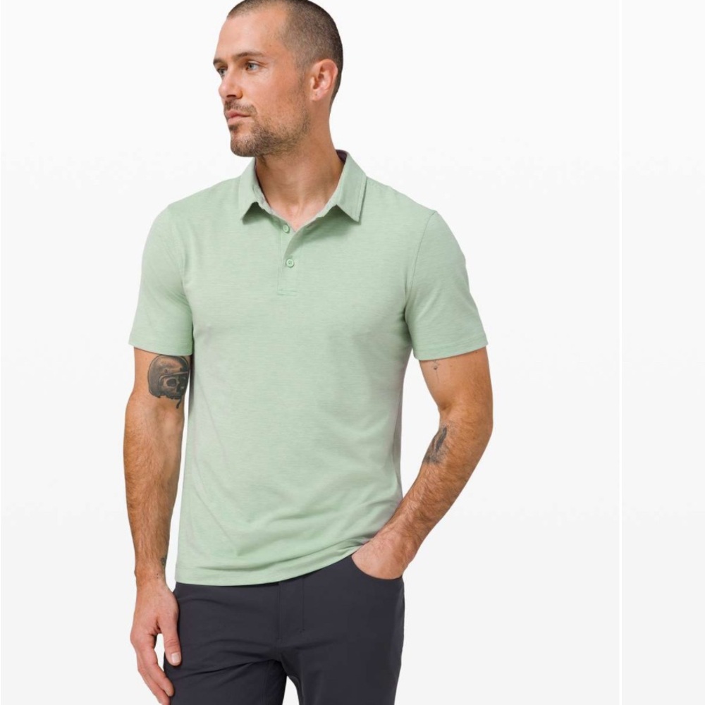 Lululemon‎ XL Men’s Evolution Golf Casual Polo Short Sleeve Slim Fit Shirt